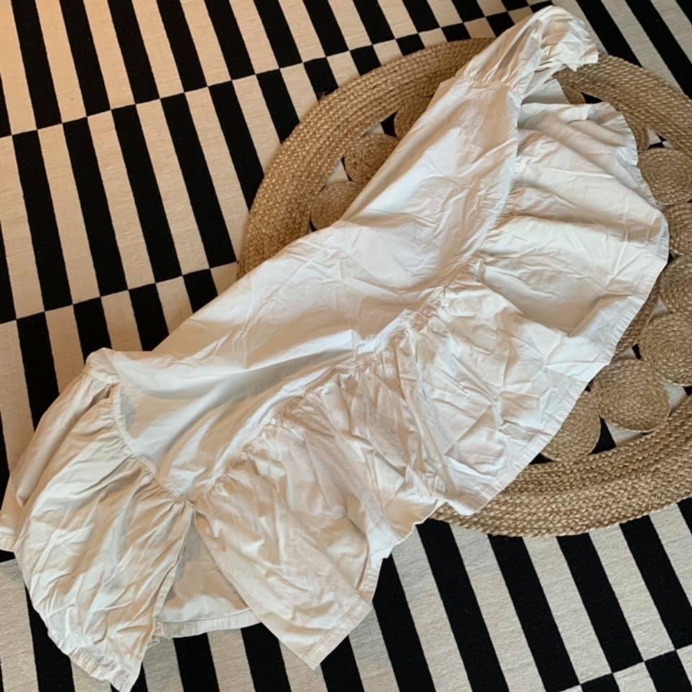 VVGUC Coyuchi brand organic cotton crib skirt